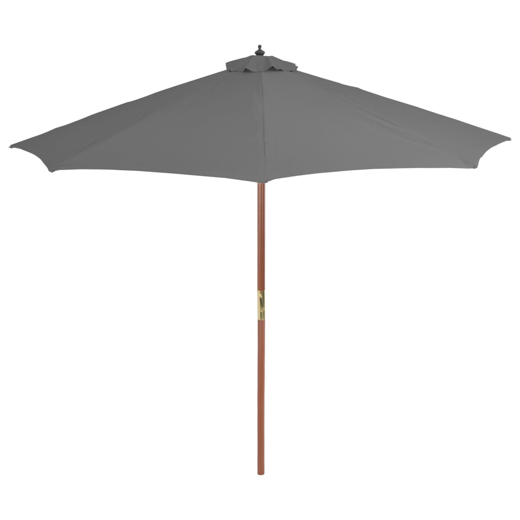 Parasoll med trestang 300 cm antrasitt