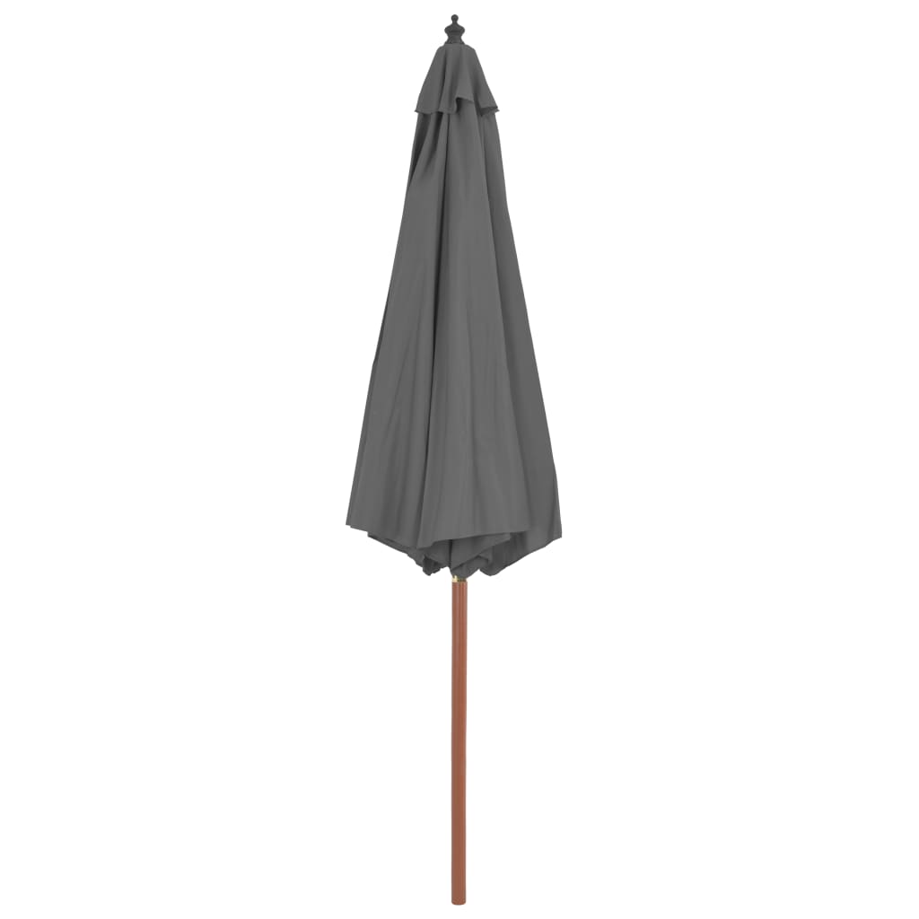 Parasoll med trestang 300 cm antrasitt