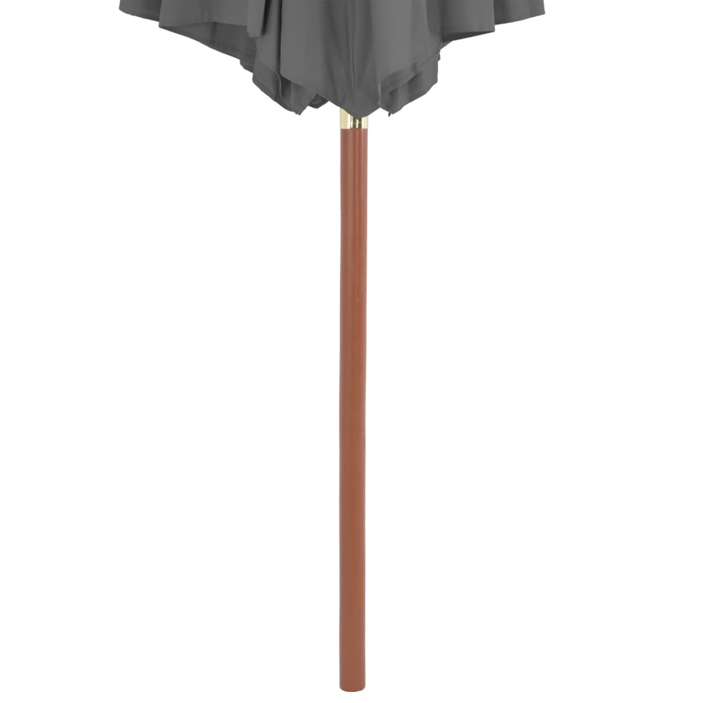 Parasoll med trestang 300 cm antrasitt