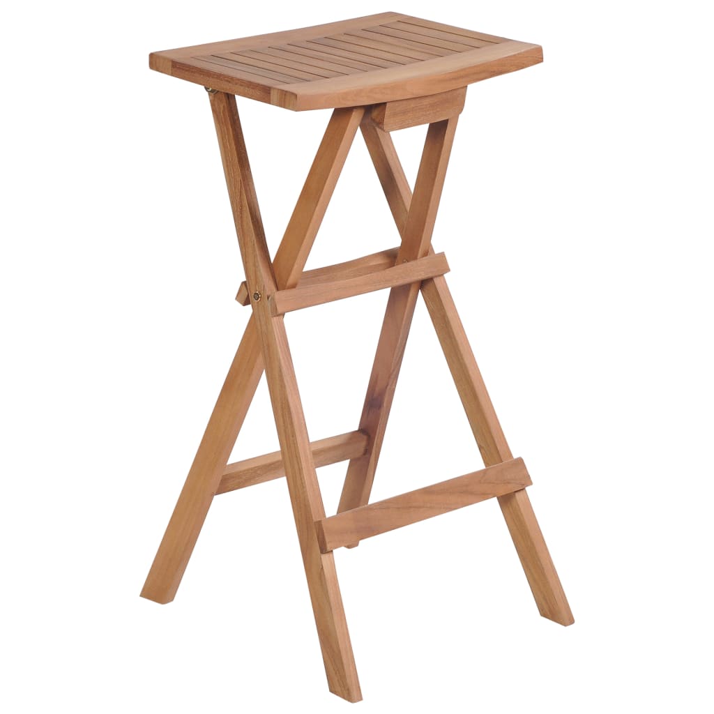 Foldbare barkrakker 2 stk heltre teak