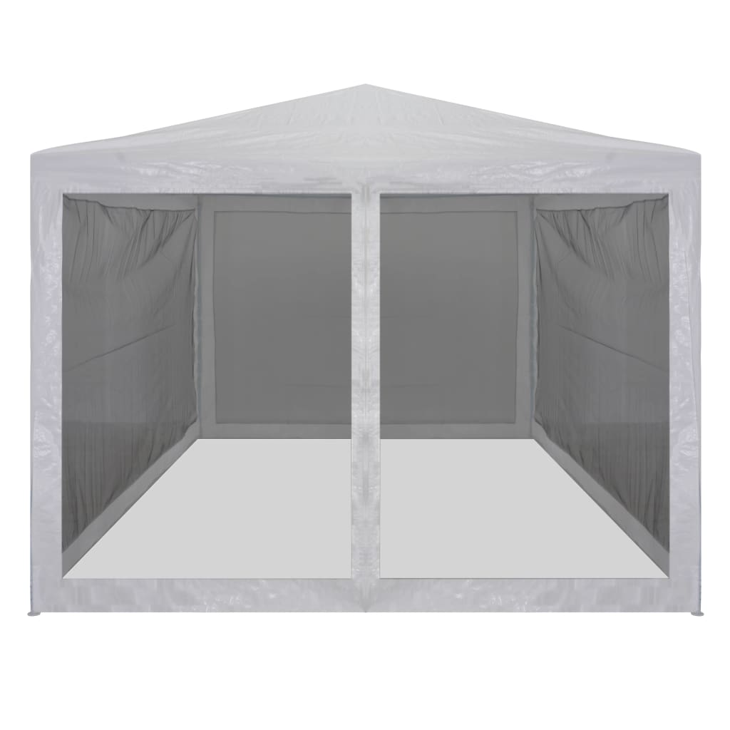 Festtelt med 4 sidevegger av netting 4x3 m