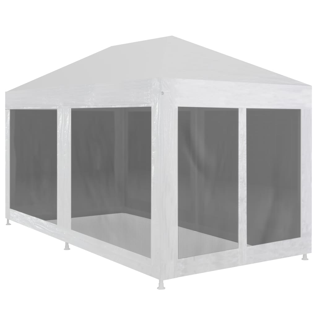 Festtelt med 6 sidevegger av netting 6x3 m