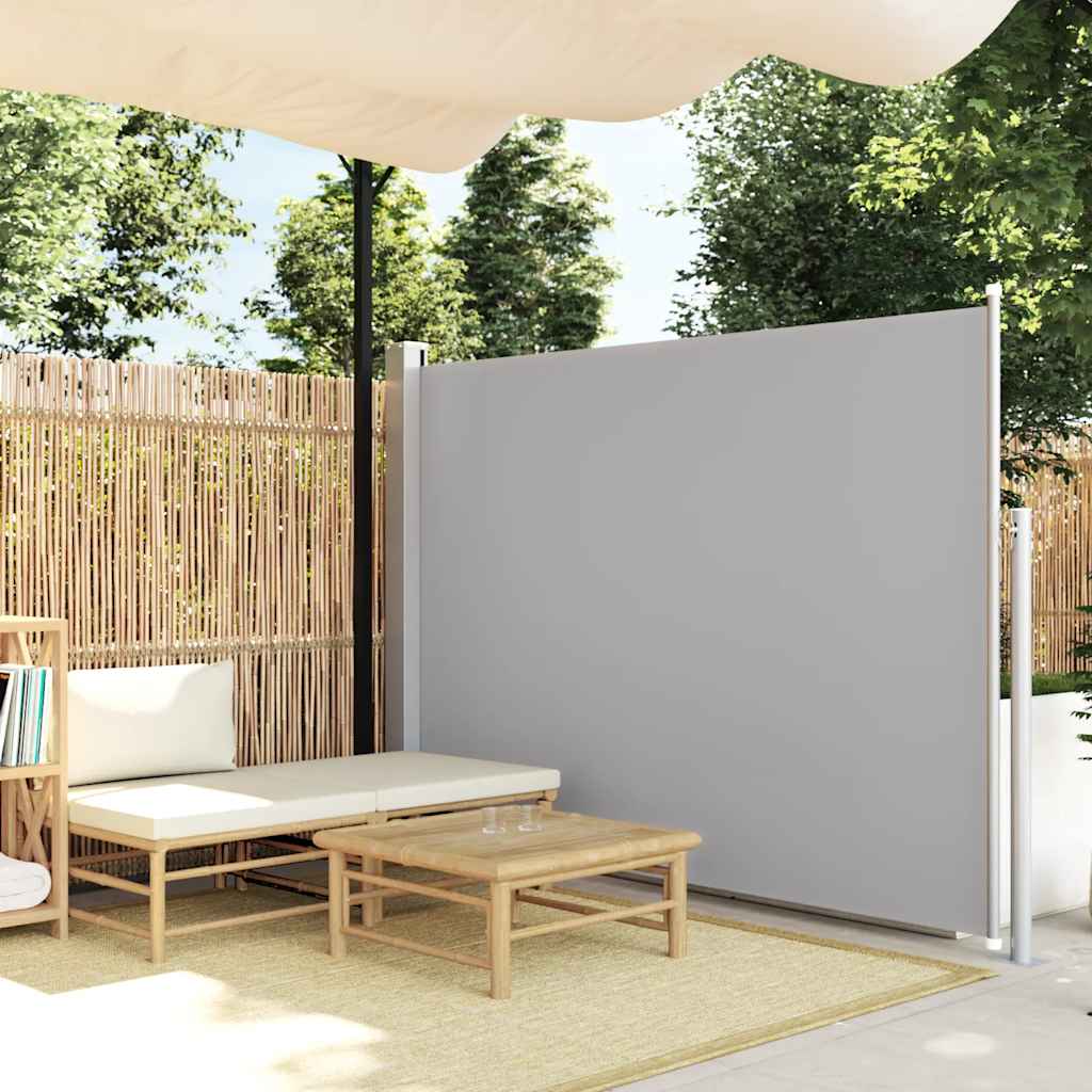 Uttrekkbar sidemarkise 160x300 cm grå