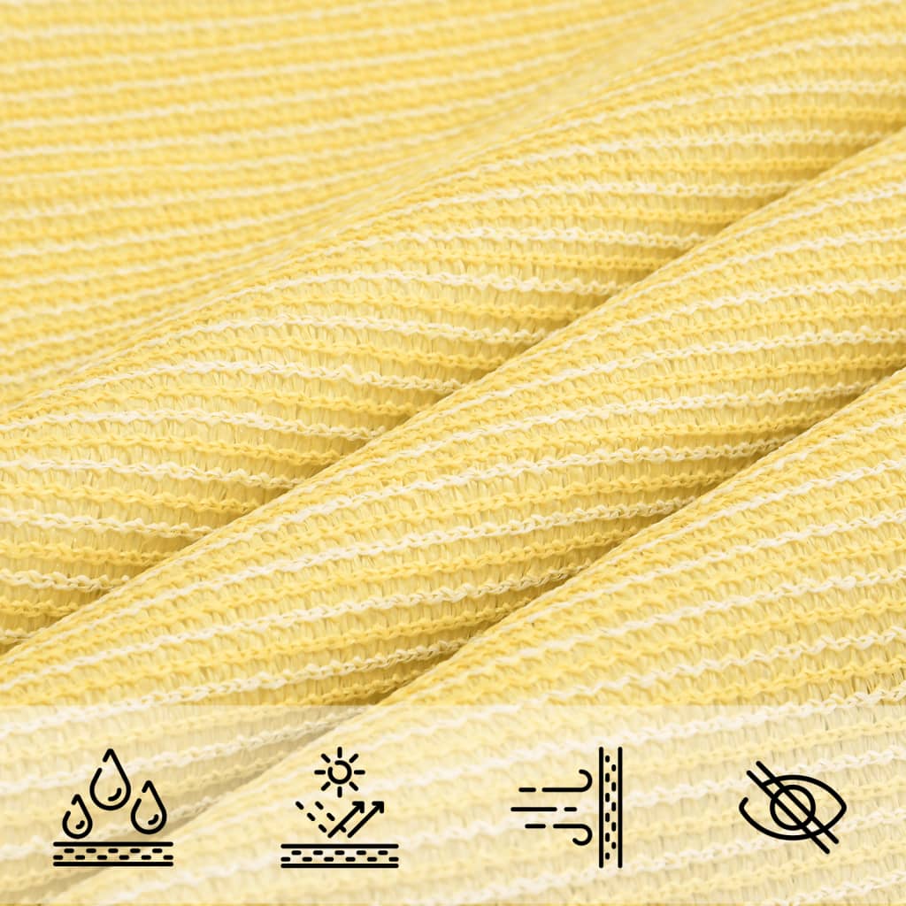 Solseil HDPE Kvadrat 3,6x3,6 m Beige