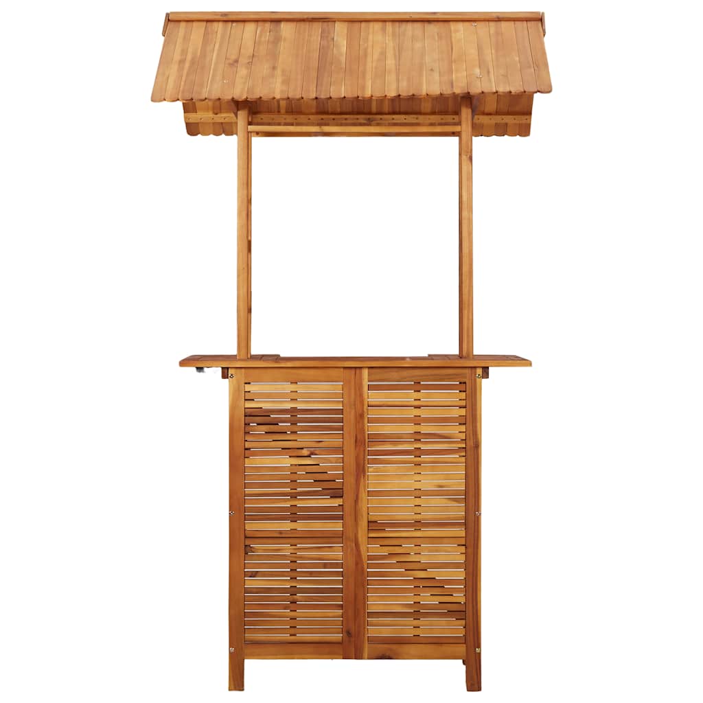 Utendørs barbord med tak 113x106x217 cm heltre akasie