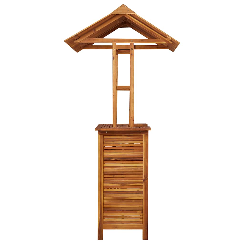 Utendørs barbord med tak 113x106x217 cm heltre akasie