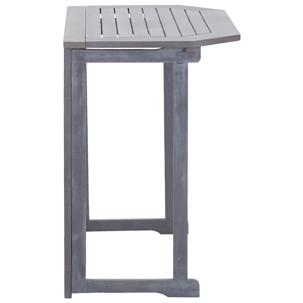Sammenleggbart balkongbord 90x50x74 cm heltre akasie