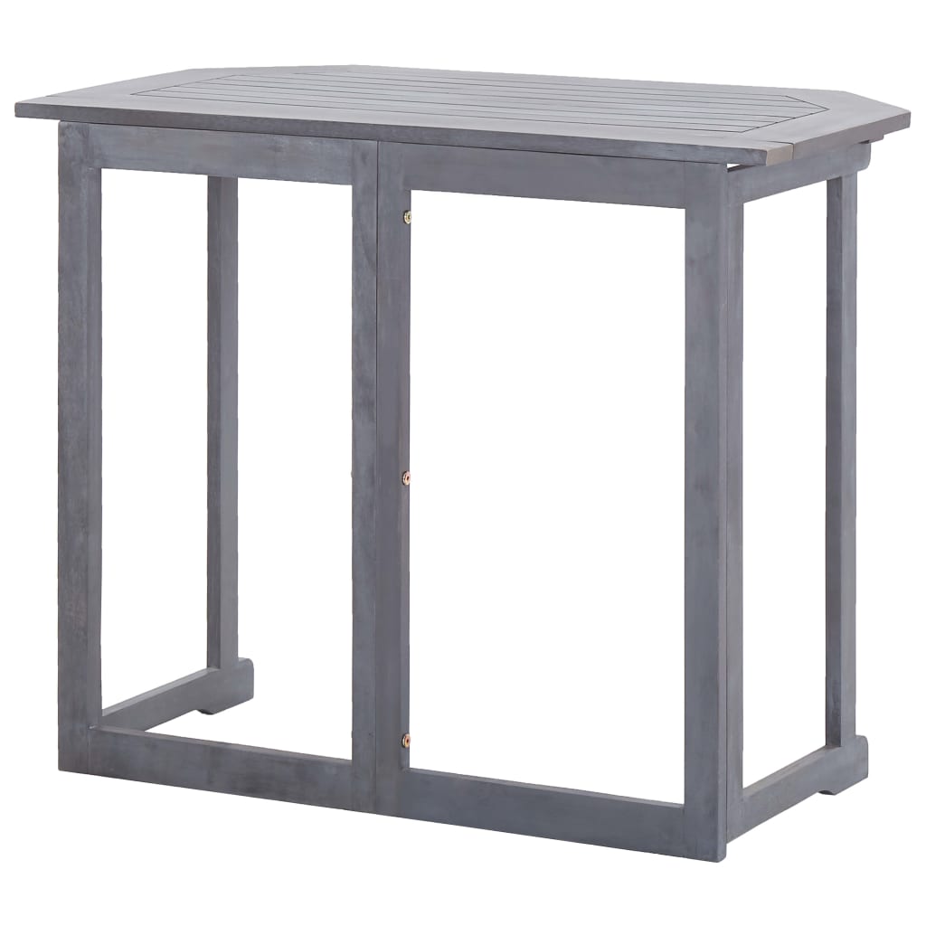 Sammenleggbart balkongbord 90x50x74 cm heltre akasie