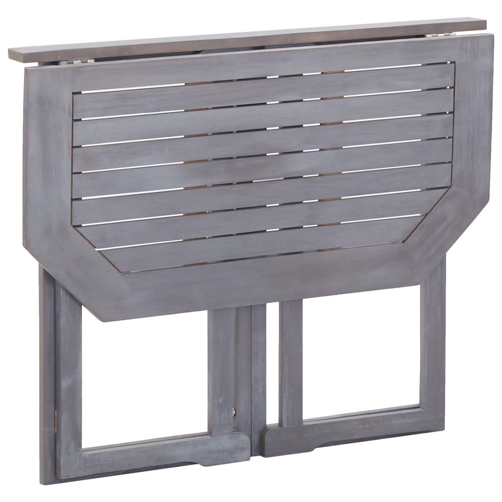 Sammenleggbart balkongbord 90x50x74 cm heltre akasie