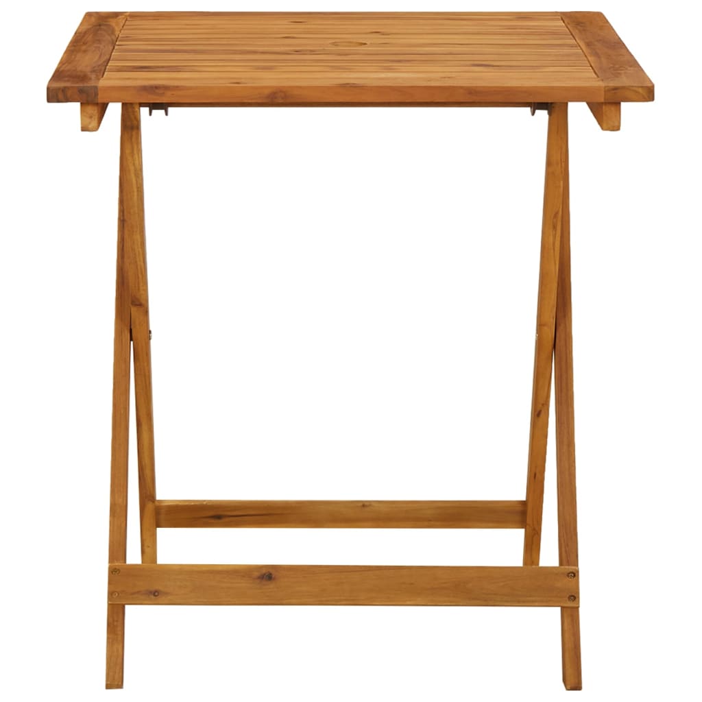 Sammenleggbart hagebord 70x70x75 cm heltre akasie