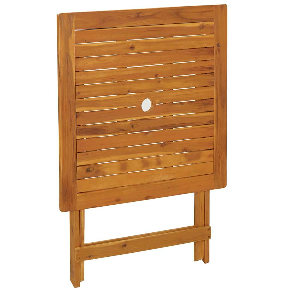 Sammenleggbart hagebord 70x70x75 cm heltre akasie