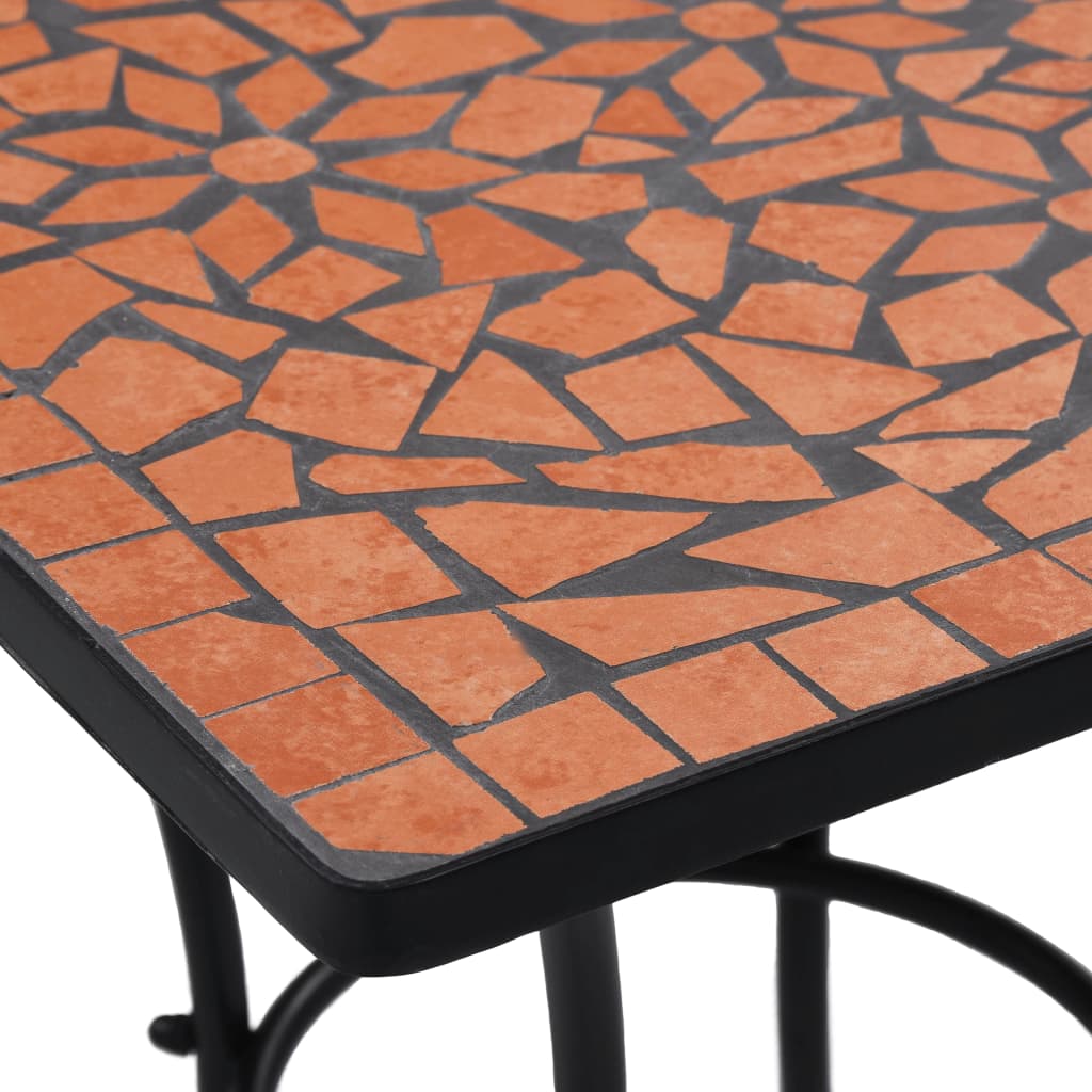Mosaikkbistrobord terrakotta 60 cm keramikk