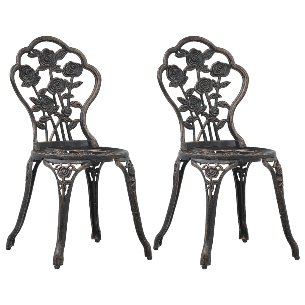 Bistrostoler 2 stk bronsestøpt aluminium