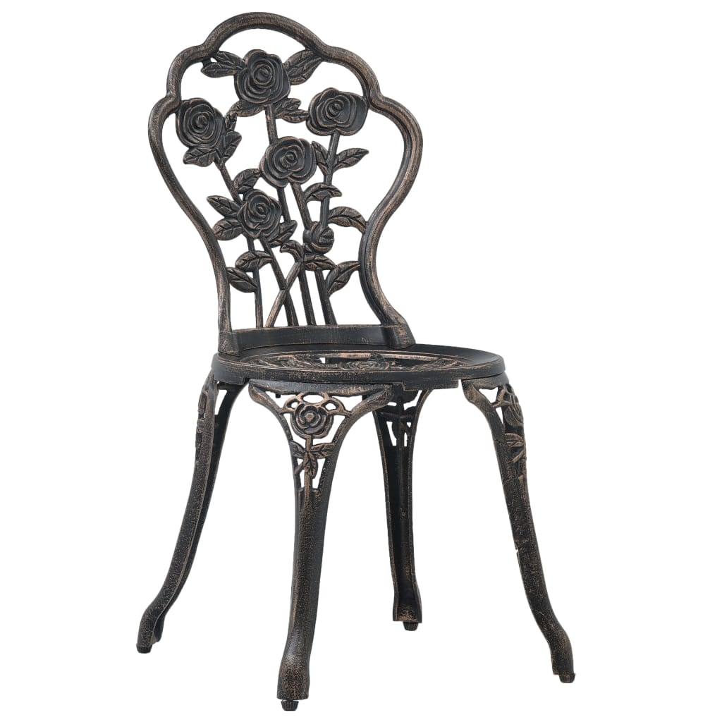 Bistrostoler 2 stk bronsestøpt aluminium