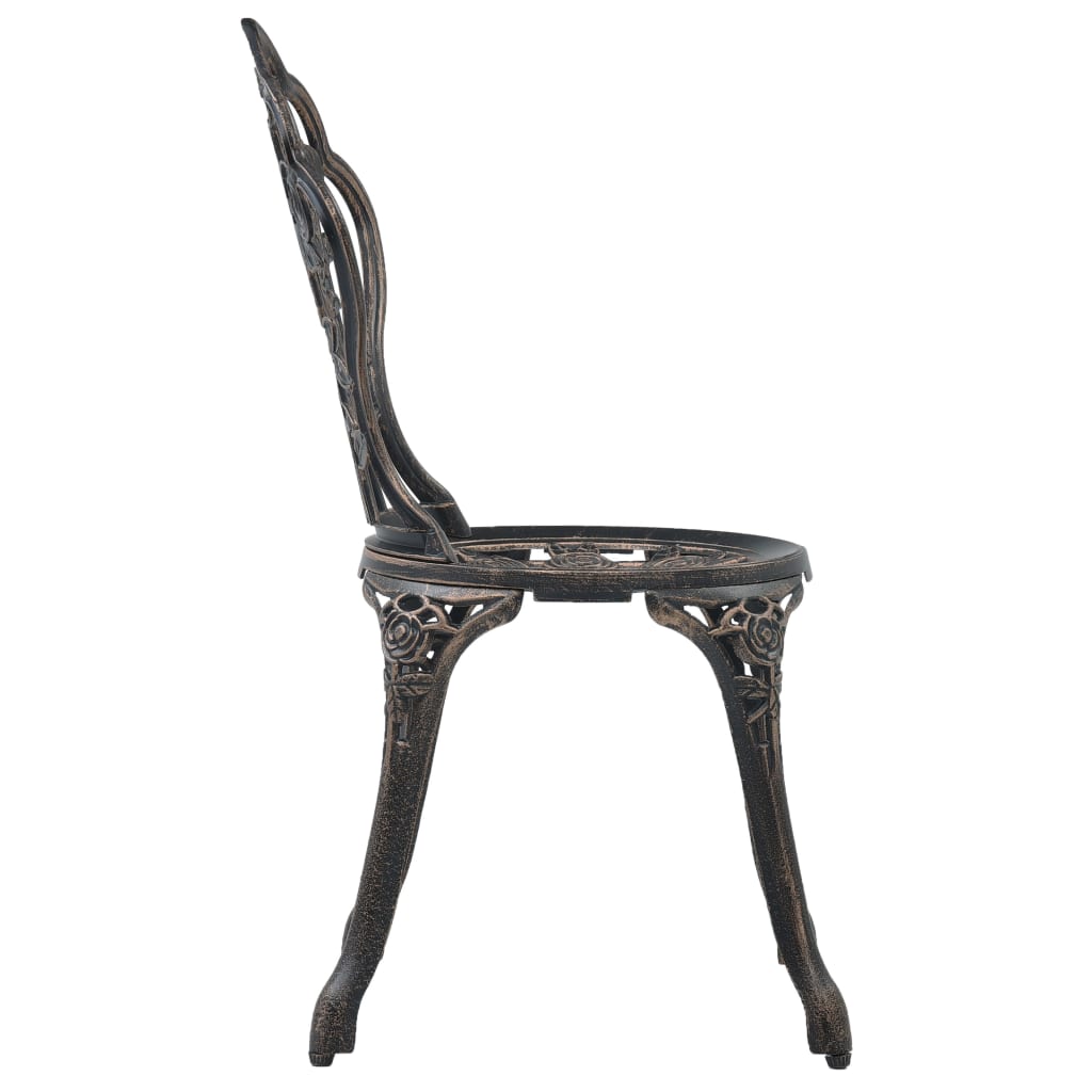 Bistrostoler 2 stk bronsestøpt aluminium