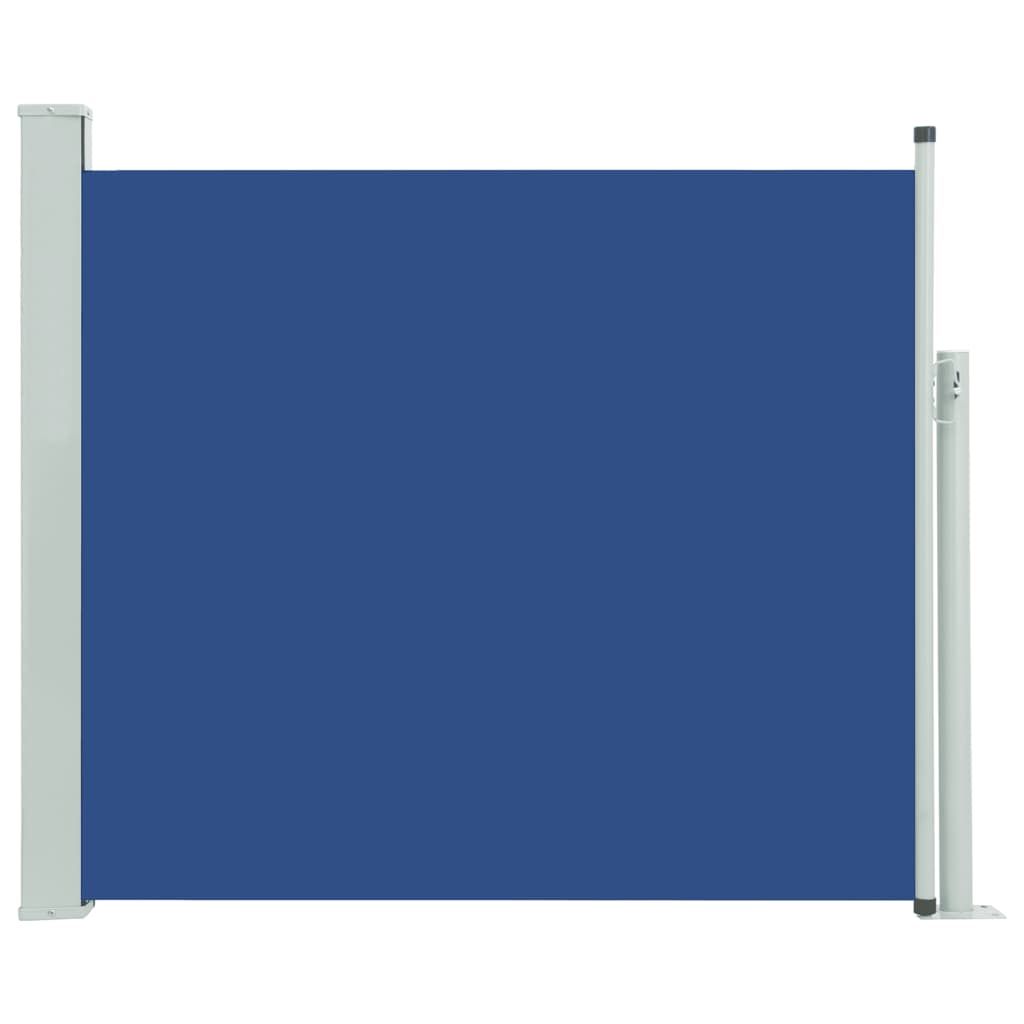 Uttrekkbar sidemarkise 100x300 cm blå