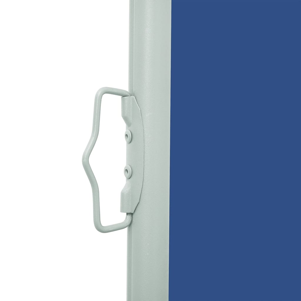 Uttrekkbar sidemarkise 100x300 cm blå