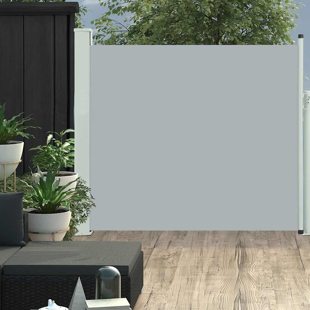 Uttrekkbar sidemarkise 100x300 cm grå