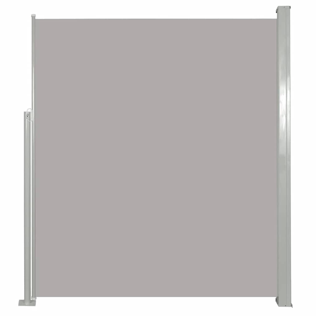 Uttrekkbar sidemarkise 120x500 cm grå