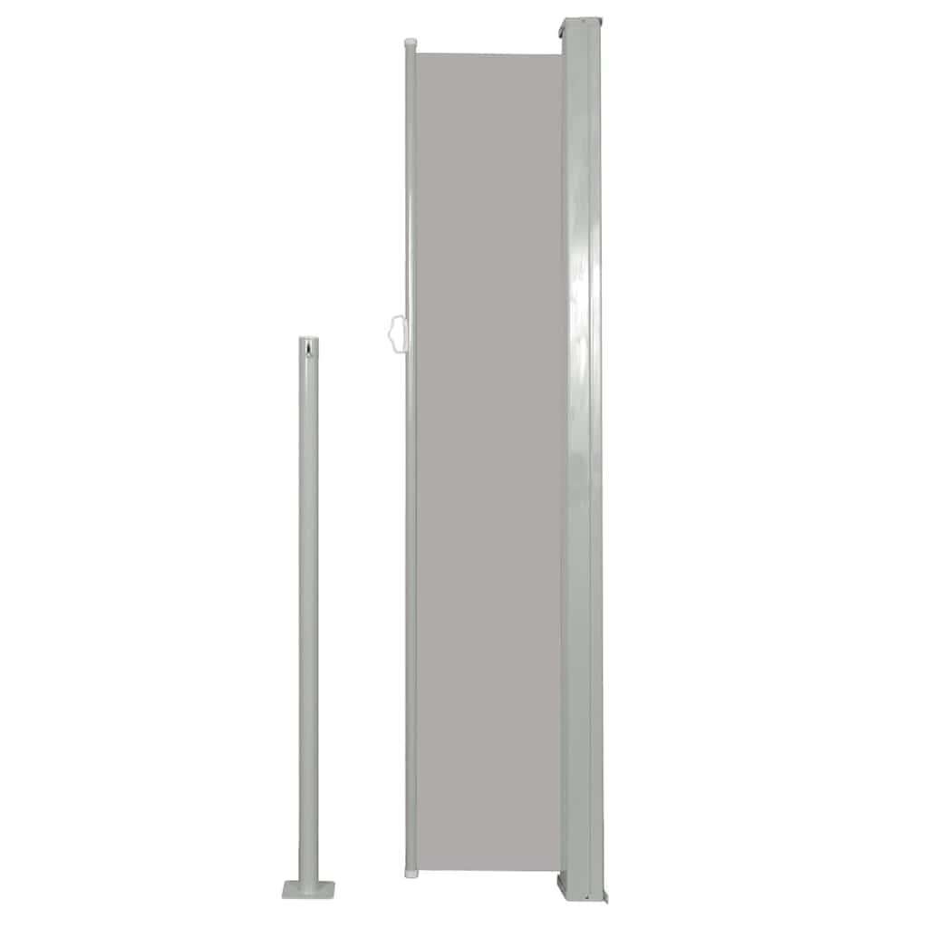Uttrekkbar sidemarkise 120x500 cm grå