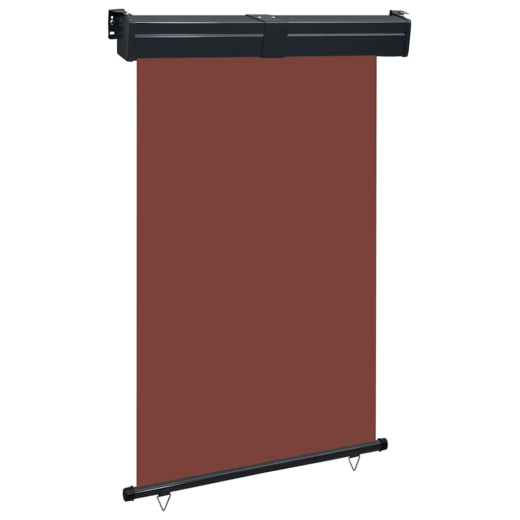 Sidemarkise for balkong 125x250 cm brun