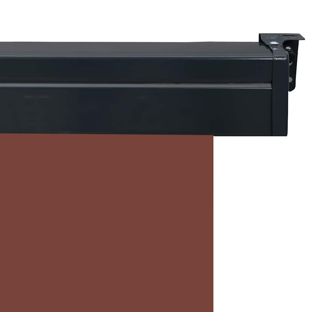 Sidemarkise for balkong 125x250 cm brun