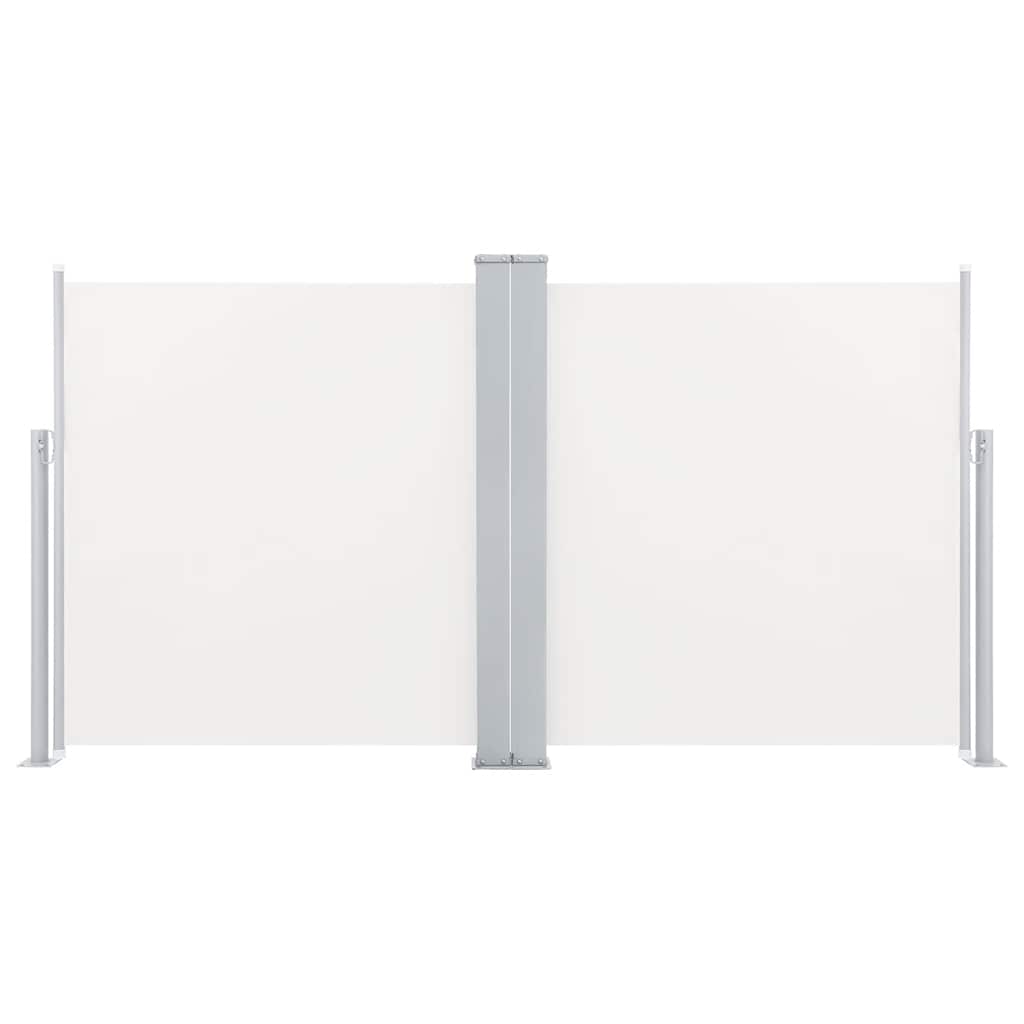 Uttrekkbar sidemarkise 100x600 cm kremhvit