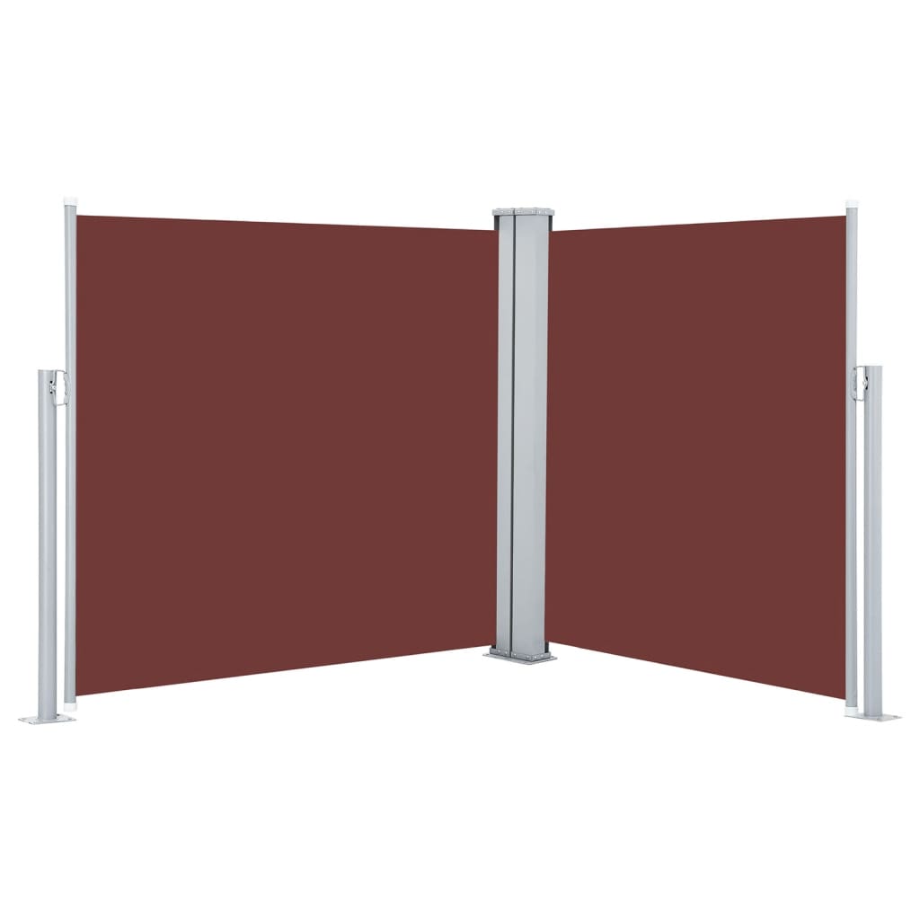 Uttrekkbar sidemarkise 100x600 cm brun