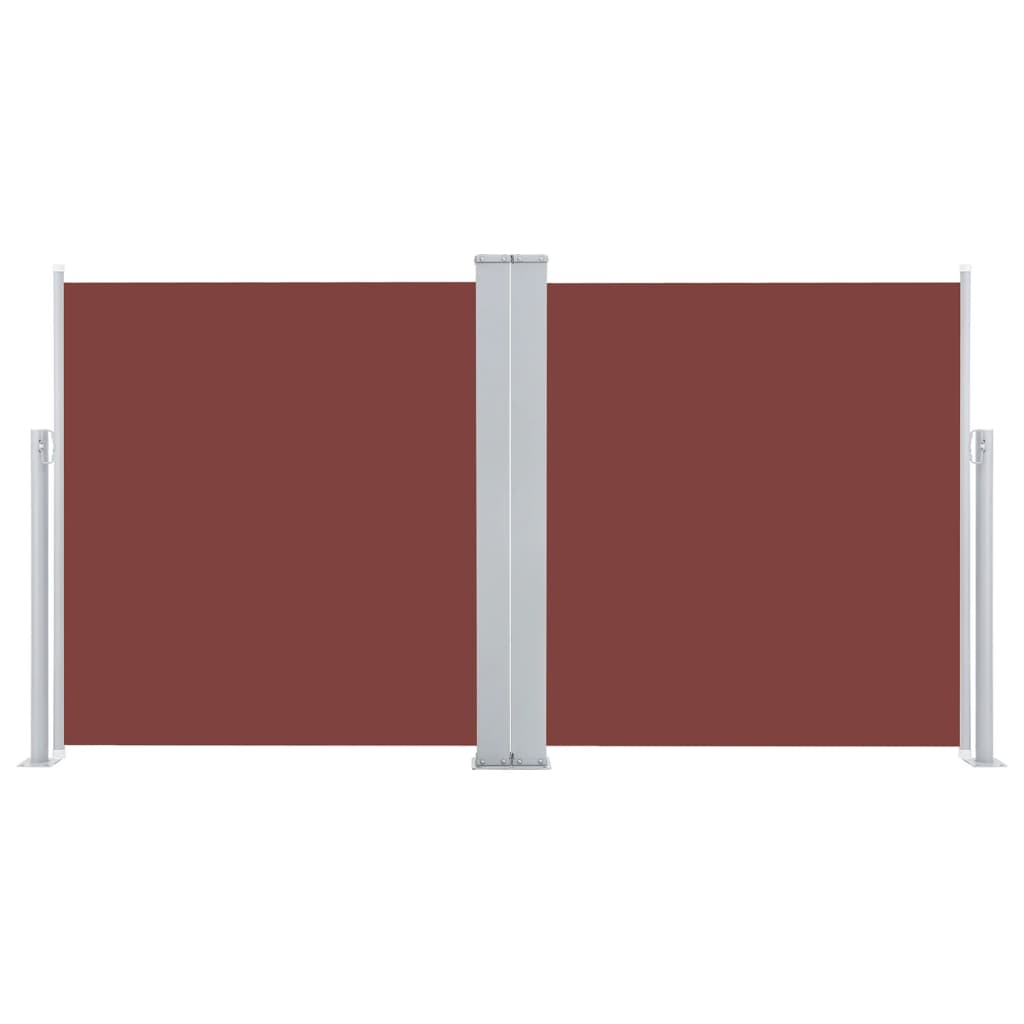Uttrekkbar sidemarkise 100x600 cm brun