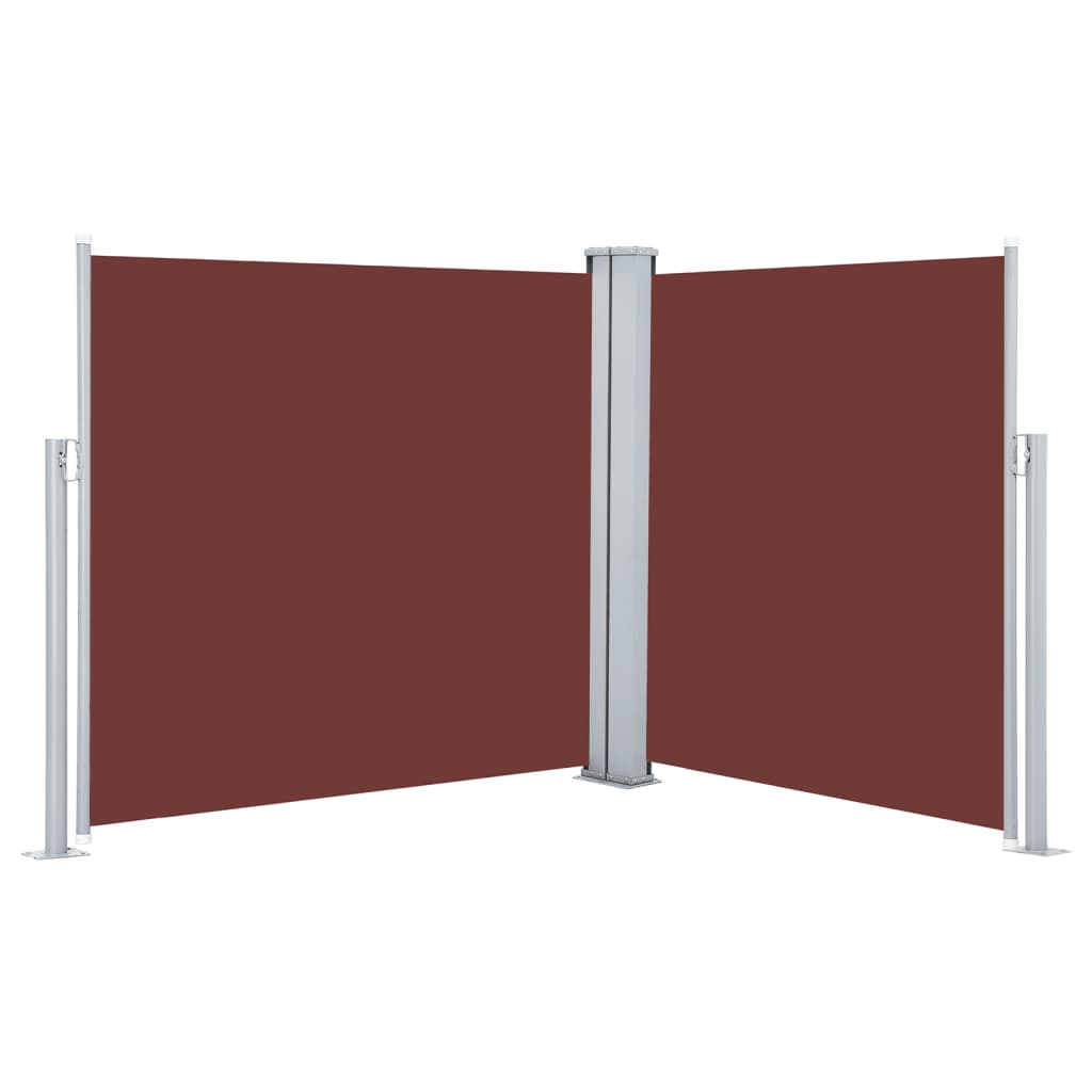 Uttrekkbar sidemarkise 120x600 cm brun