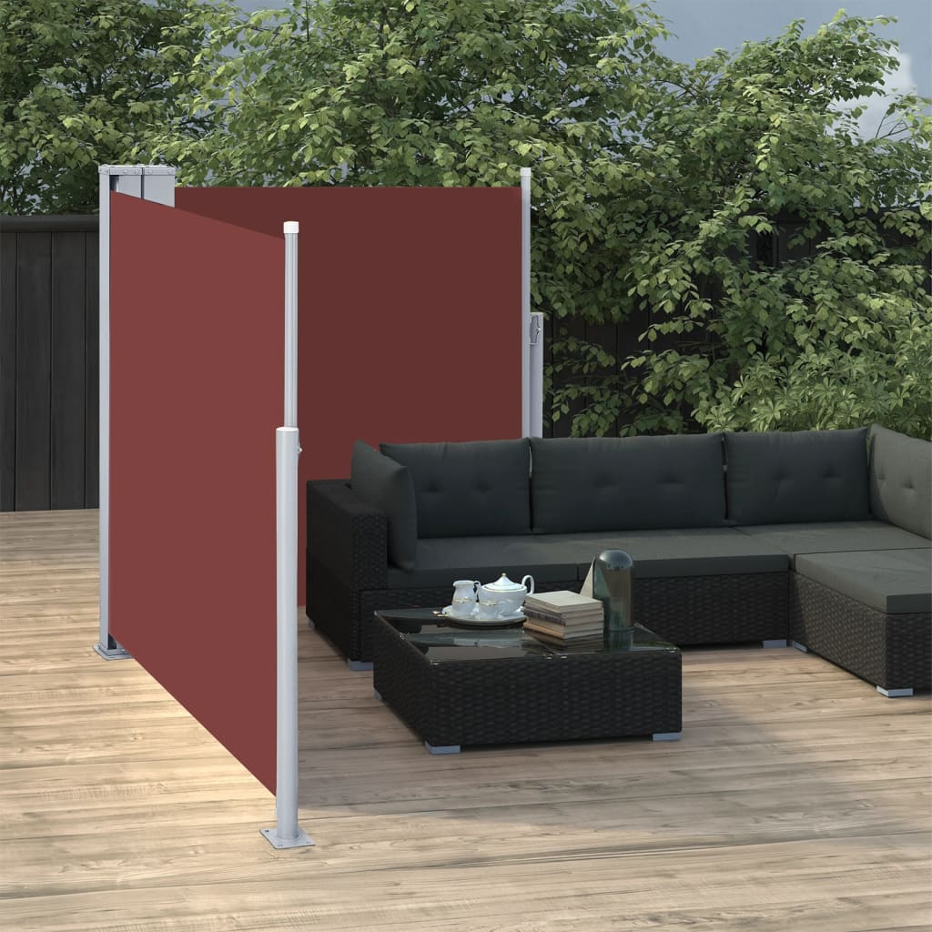 Uttrekkbar sidemarkise 120x600 cm brun