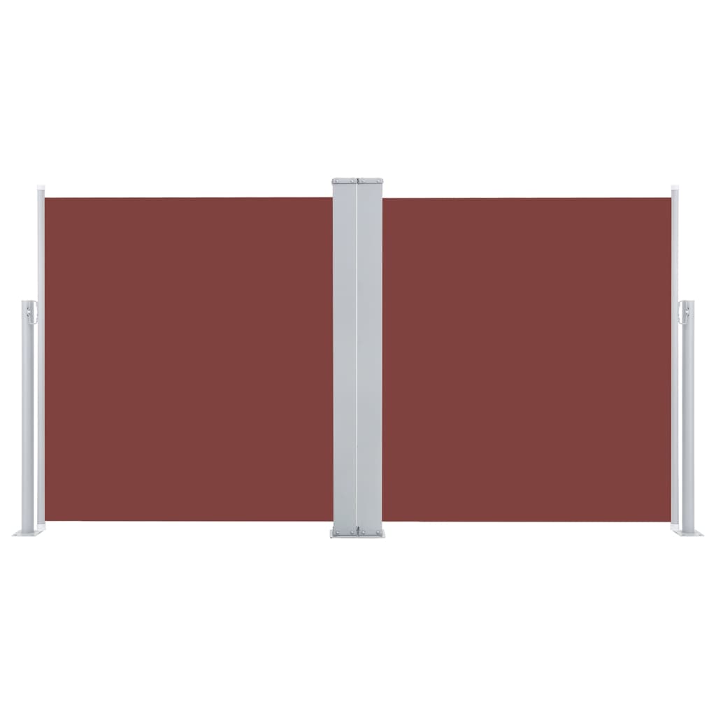 Uttrekkbar sidemarkise 120x600 cm brun