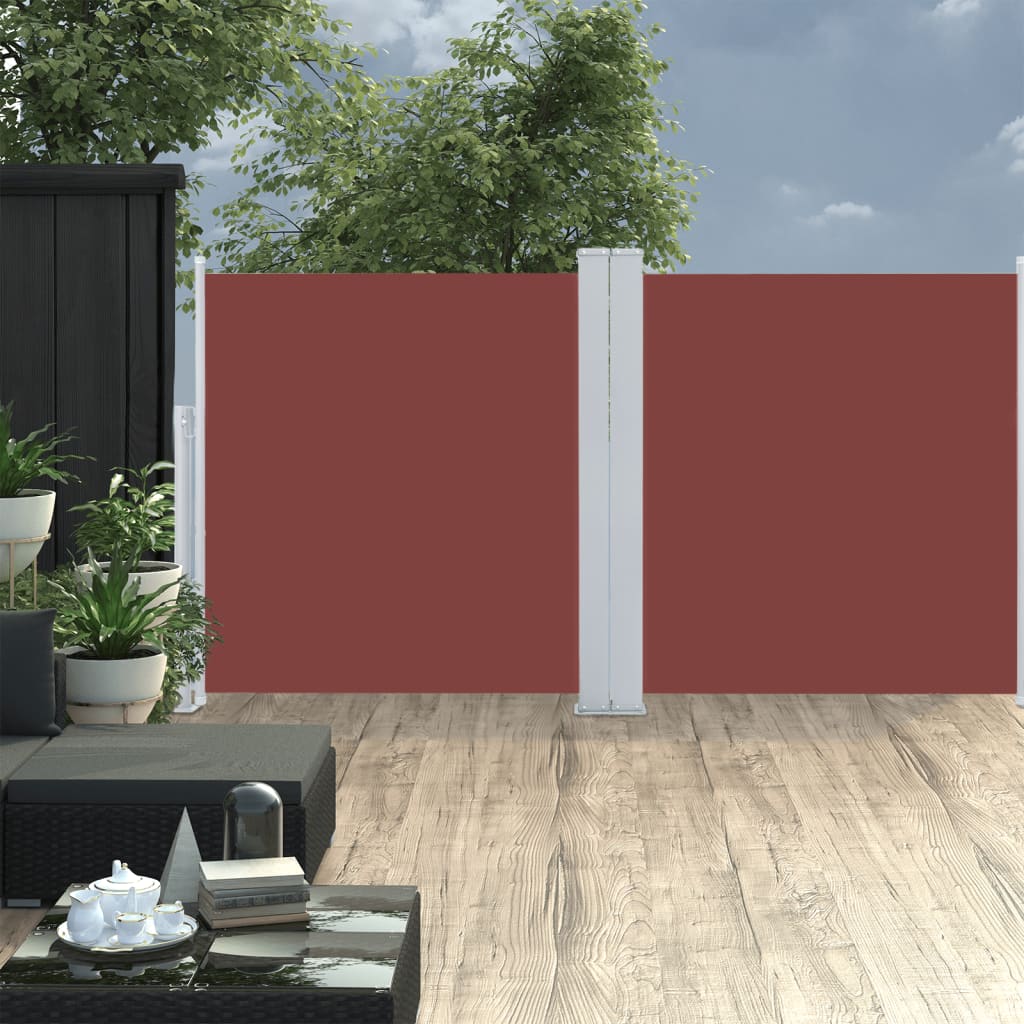 Uttrekkbar sidemarkise 120x600 cm brun