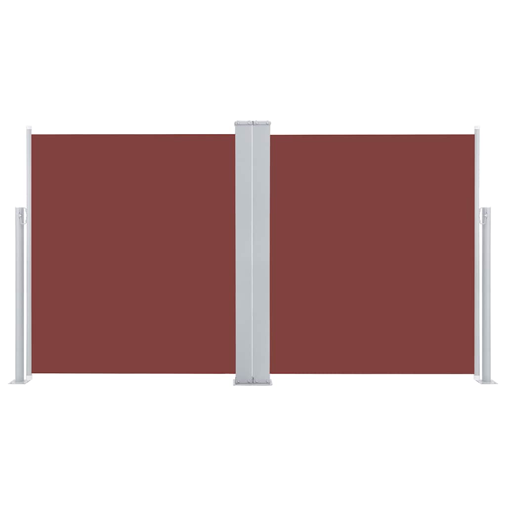 Uttrekkbar sidemarkise 140x600 cm brun