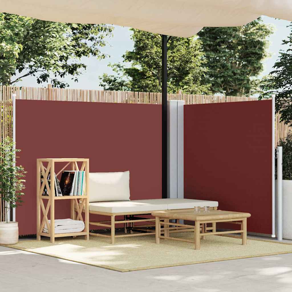 Uttrekkbar sidemarkise 140x600 cm brun