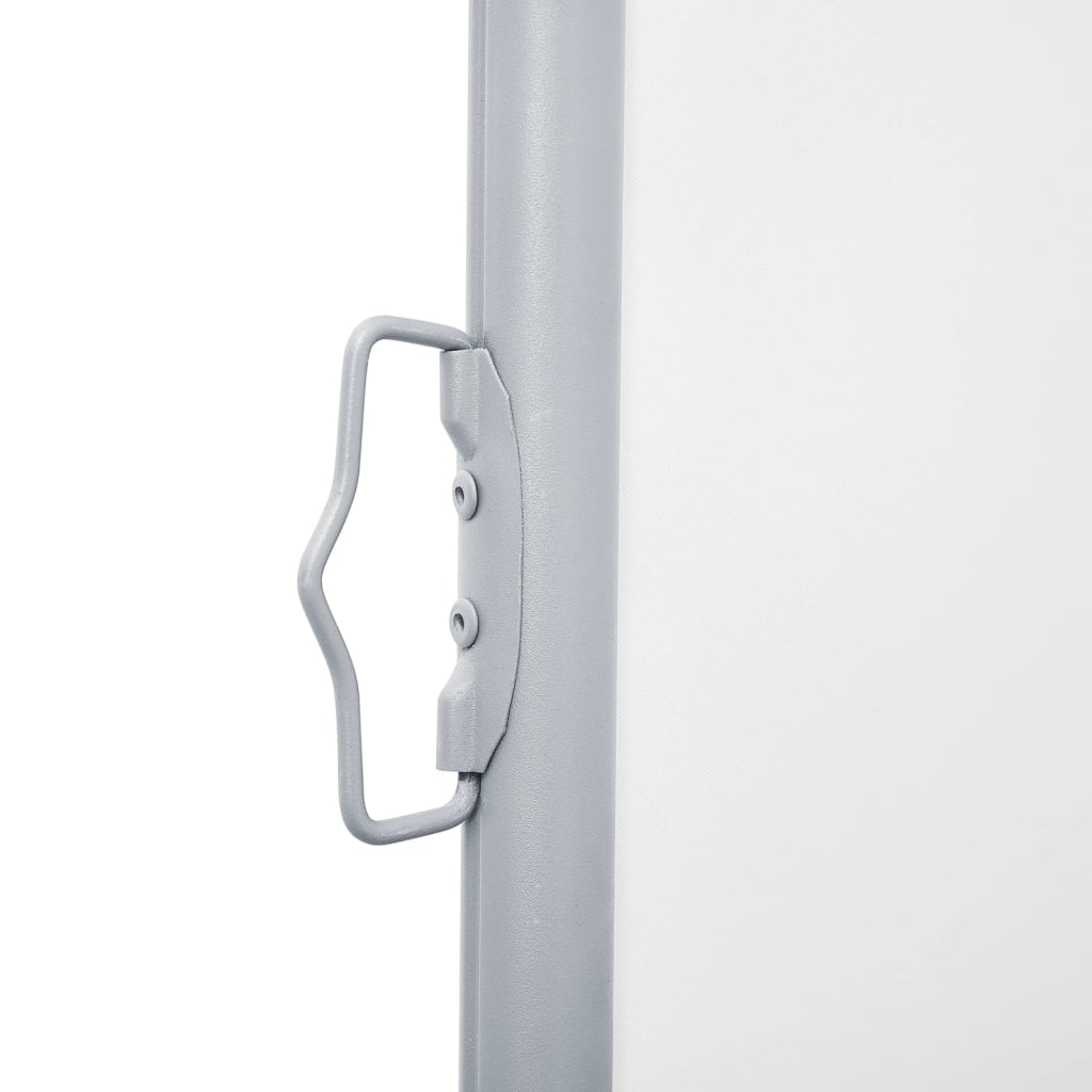 Uttrekkbar sidemarkise 120x1000 cm kremhvit