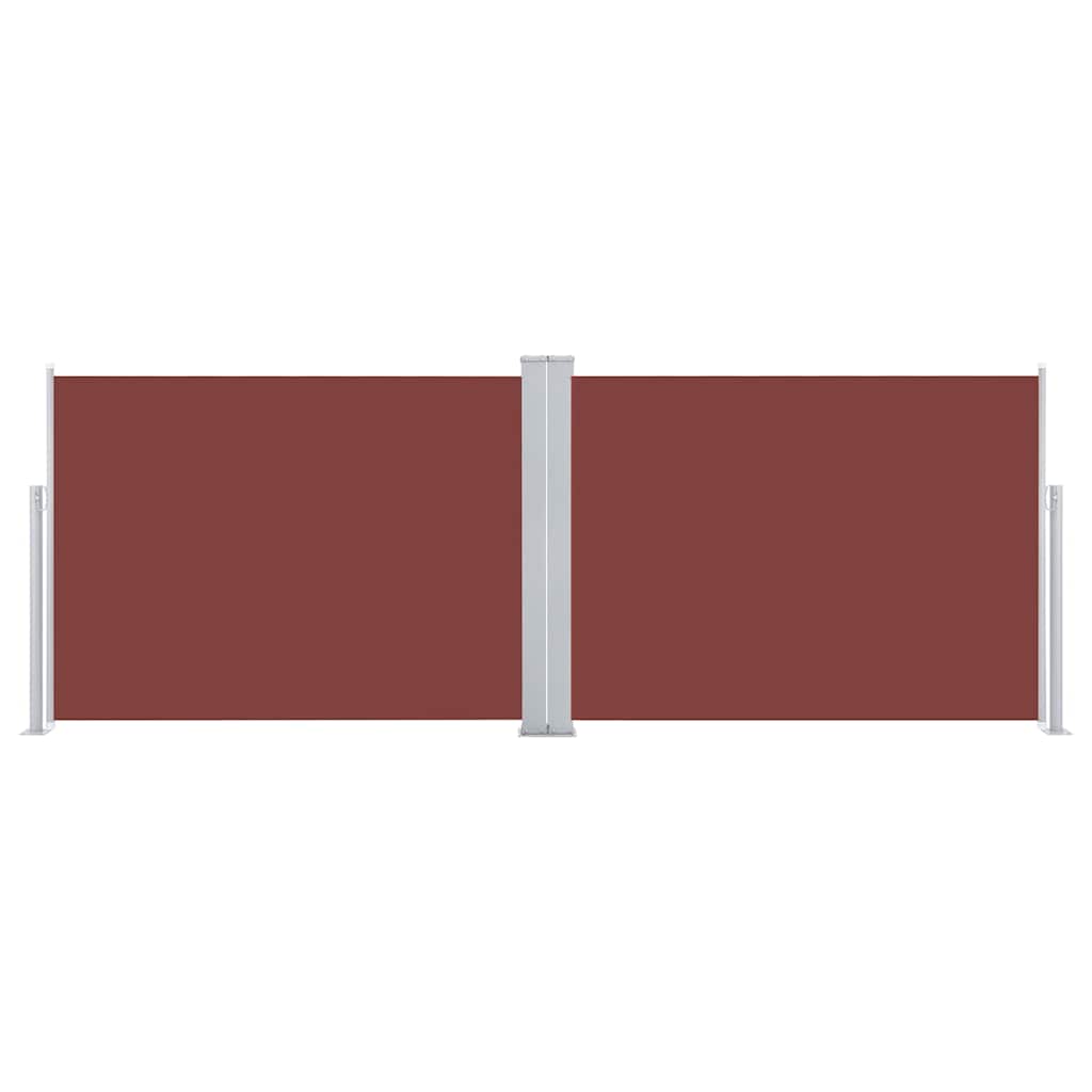 Uttrekkbar sidemarkise 120x1000 cm brun