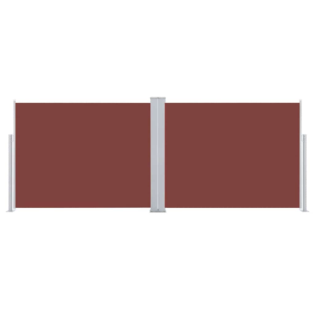 Uttrekkbar sidemarkise 140x1000 cm brun