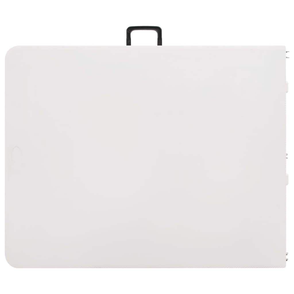 Sammenleggbart hagebord hvit 180x72x72 cm HDPE