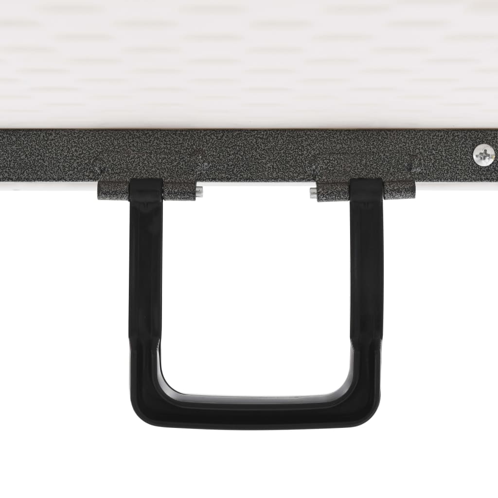 Sammenleggbart hagebord hvit 180x72x72 cm HDPE