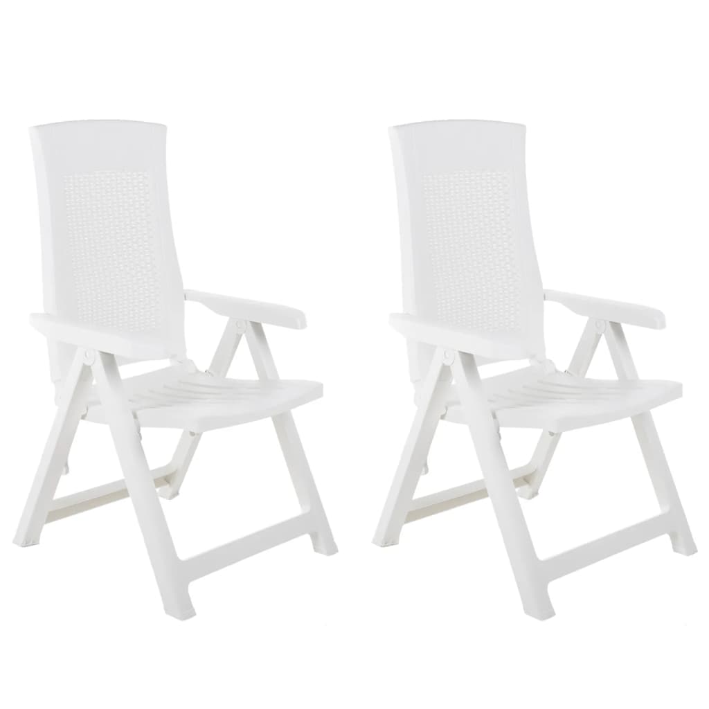 Hagelenestoler 2 stk plast hvit
