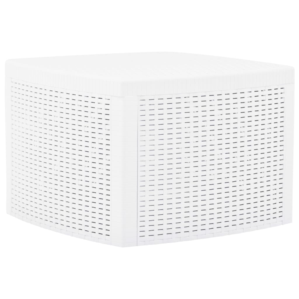 Sidebord hvit 54x54x36,5 cm plast