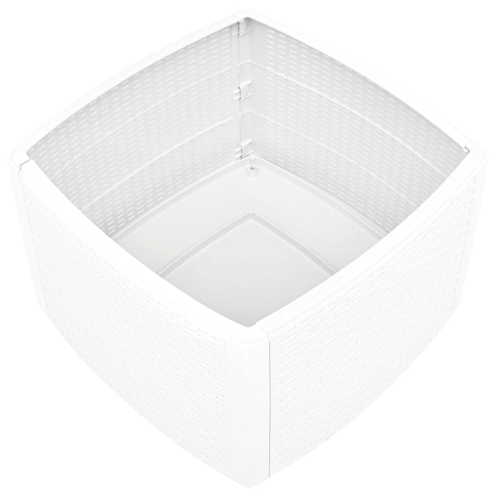 Sidebord hvit 54x54x36,5 cm plast