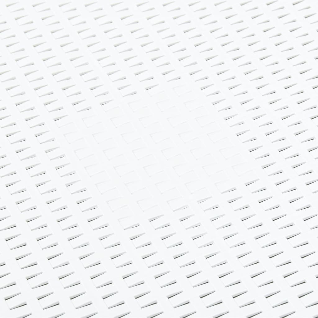 Sidebord hvit 54x54x36,5 cm plast