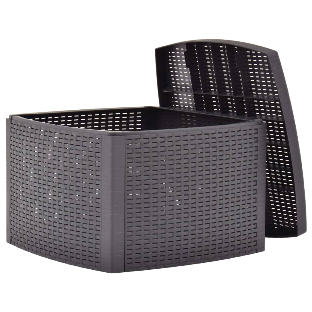Sidebord mocca 54x54x36,5 cm plast