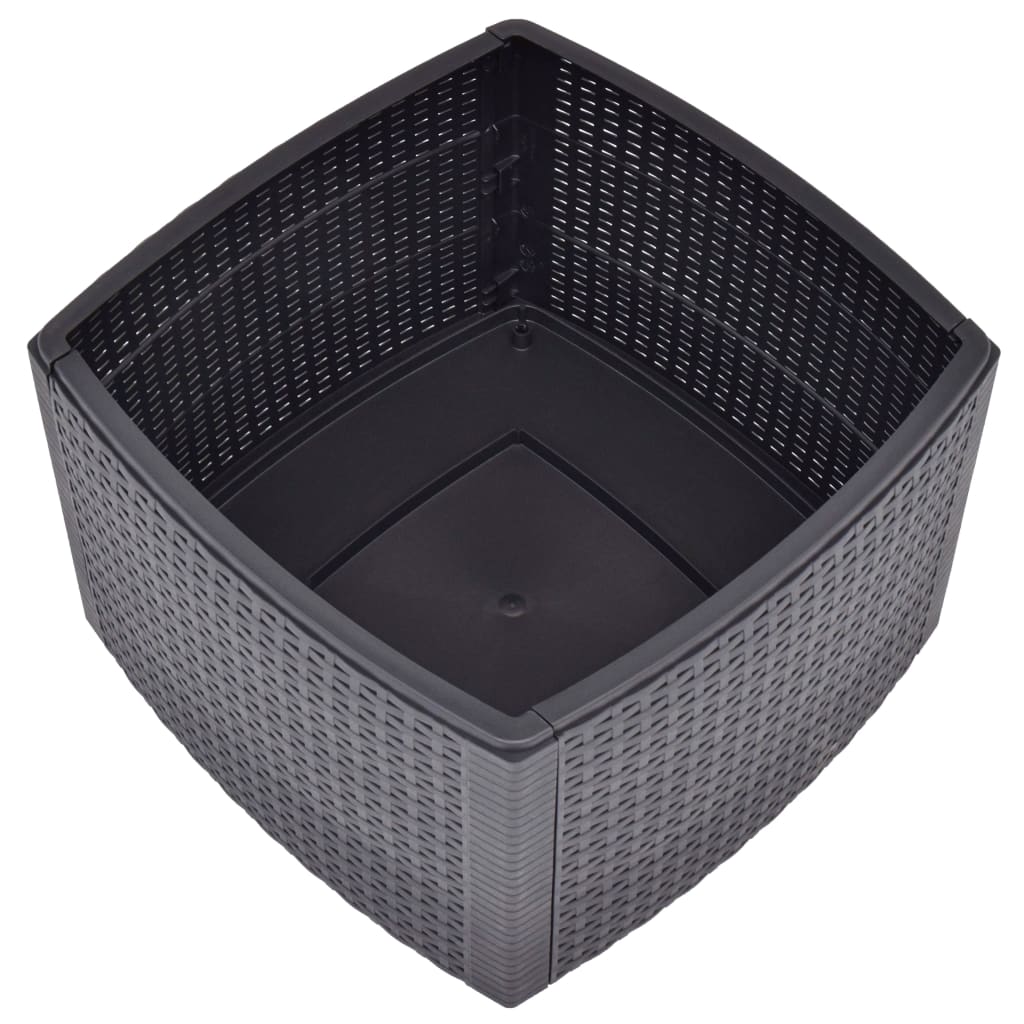 Sidebord mocca 54x54x36,5 cm plast