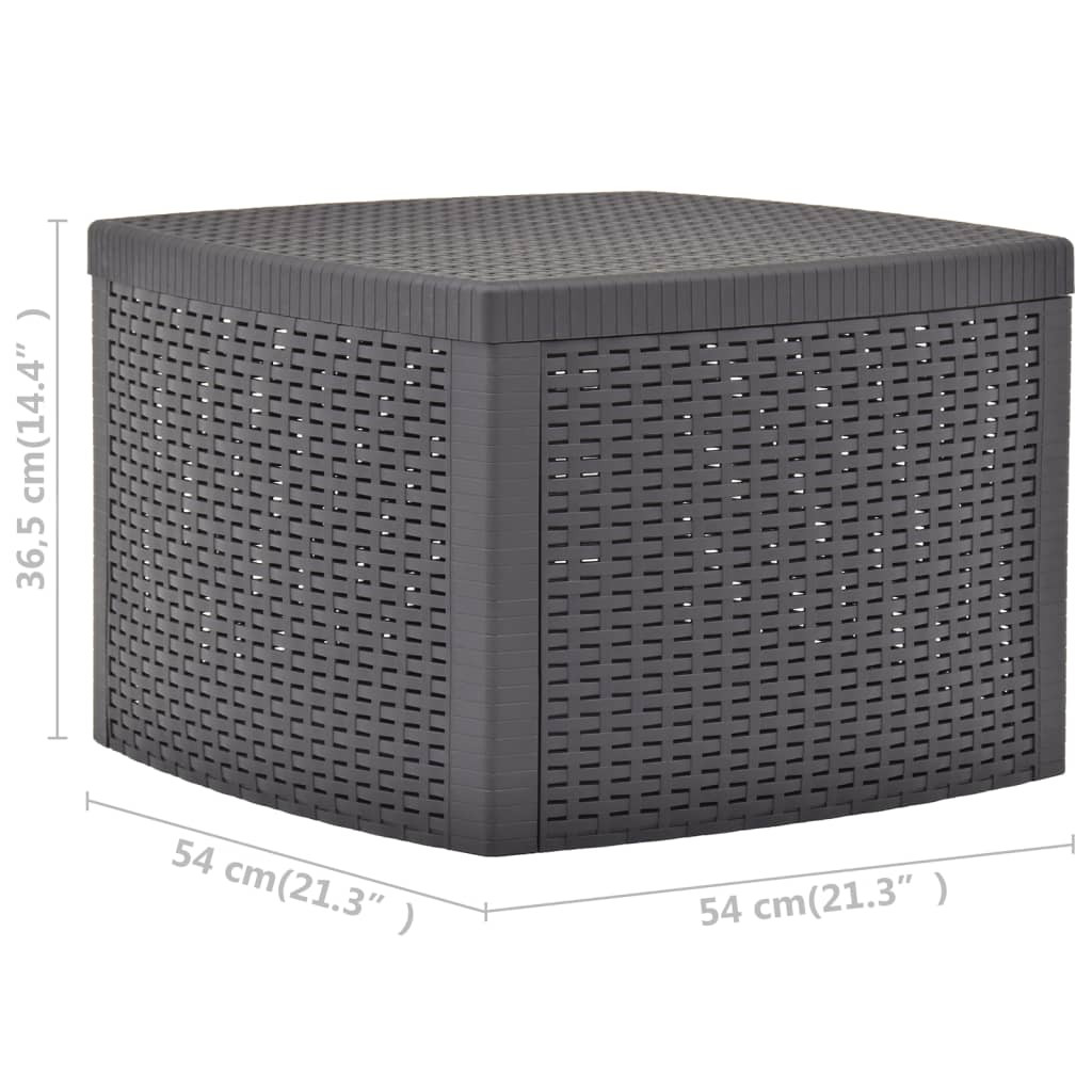 Sidebord mocca 54x54x36,5 cm plast