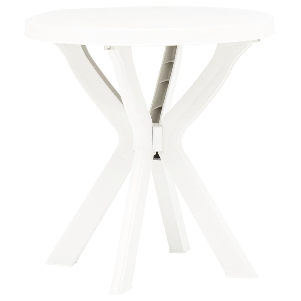 Bistrobord hvit Ø70 cm plast
