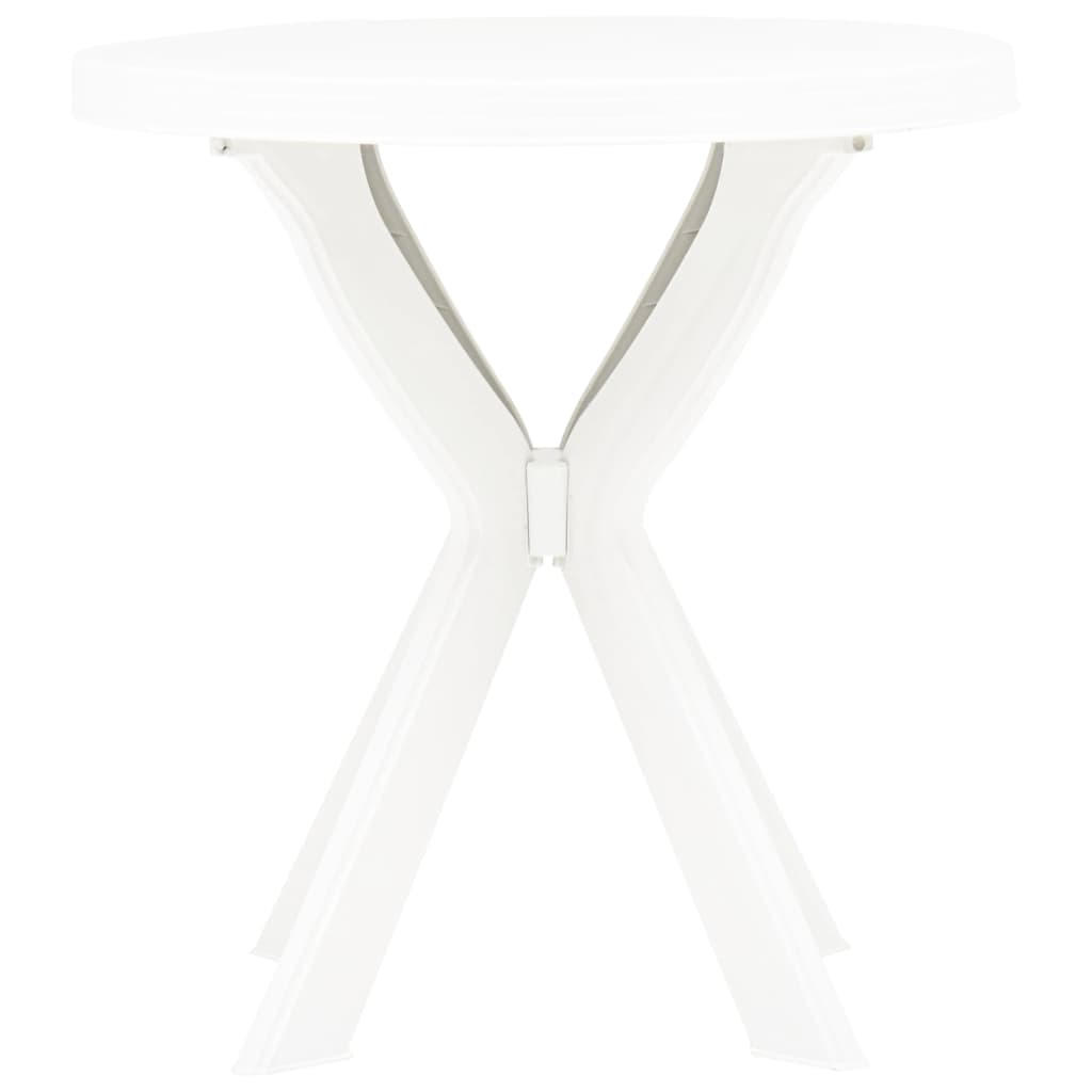 Bistrobord hvit Ø70 cm plast