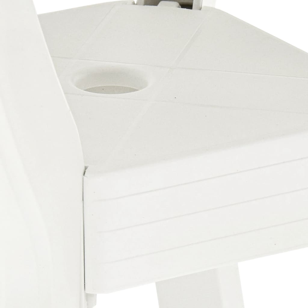 Bistrobord hvit 70x70x72 cm plast